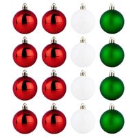 16x Bombki Choinkowe Świąteczne Nietłukące Kolorowe Zestaw Bombek Choinkę