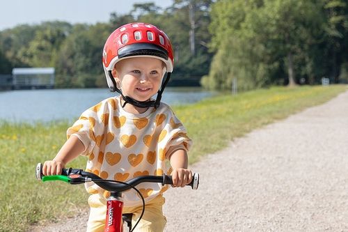 Kask rowerowy dziecięcy woom Kids czerwony S 50-53 cm na Arena.pl
