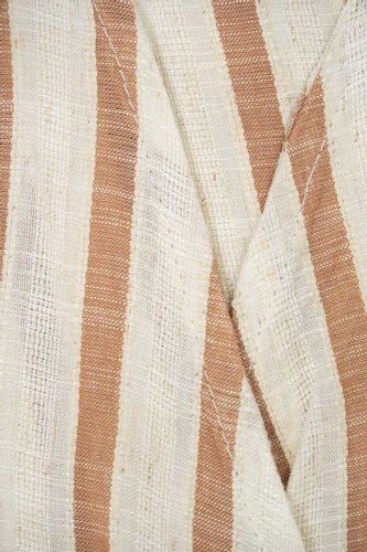 Primark Bluzka z Dodatkiem Lnu w Beżowo-Brązowe Paski  - 42 / XL na Arena.pl