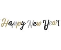 GIRLANDA PAPIEROWA B&C HAPPY NEW YEAR BROKATOWA 250CM GODAN