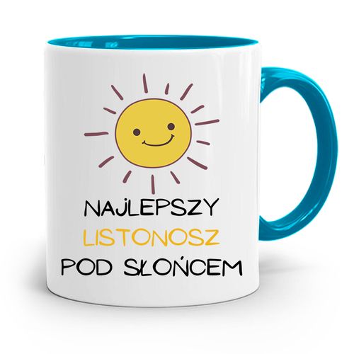 Kubek Błękitny Prezent Dla Listonosza Najlepszy Z Nadrukiem Ze Zdjęciem na Arena.pl