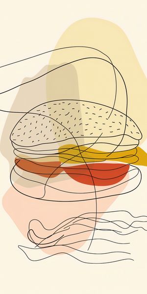 Plakat 50x100cm Cieniutki Burger zdjęcie 1