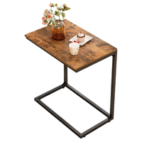 STOLIK KAWOWY INDUSTRIALNY LOFT DREWNIANY ŁAWA BRĄZ RETRO NA LAPTOPA 55 CM