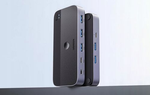 UGREEN PRZEŁĄCZNIK SWITCH 3X USB-A 3.0 USB-C 5Gb/s + 2 x KABEL USB-A 1,5M na Arena.pl