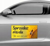 MAGNES na samochód reklamowy MATA MAGNETYCZNA 30x60 SPZREDAŻ MIODU