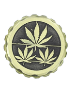 Mosiężny Młynek do Tytoniu Metalowy Grinder Crusher z Listkami Marihuany