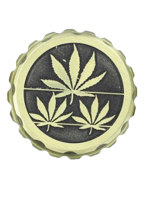 Mosiężny Młynek do Tytoniu Metalowy Grinder Crusher z Listkami Marihuany na Arena.pl