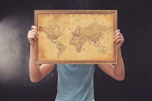 Mapa Świata Vintage - plakat 91,5x61 cm na Arena.pl
