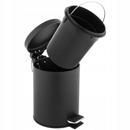 Kosz na śmieci 3L do łazienki toalety WC ŚMIETNIK SOFT CLOSE czarny LOFT na Arena.pl