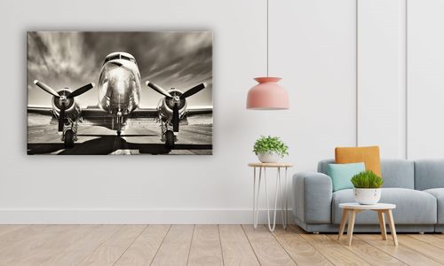 OBRAZ NA PŁÓTNIE 134 Samolot 100x70cm na Arena.pl