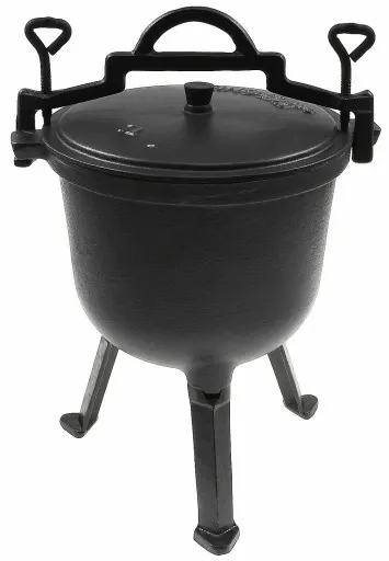 KOCIOŁEK 7 L GARNEK MYŚLIWSKI ŻELIWNY EMALIOWANY zdjęcie 7