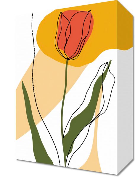 Obraz 20x30cm Przerysowany Tulipan zdjęcie 1