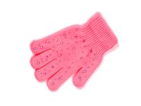 Rękawiczki pięciopalczaste z jetami różowe 17cm