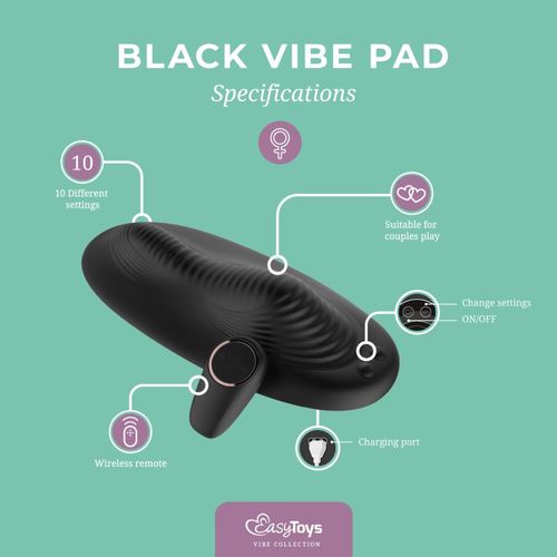 vibe pad double vibration with remote control - black na Arena.pl