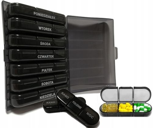 V5 PUDEŁKO NA LEKI TABLETKI POJEMNIK ORGANIZER NA 7 dni 3 PORY DNIA POLSKI na Arena.pl