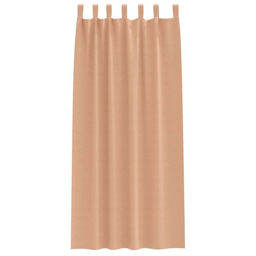 Zasłony z zasłonami 2 pcs Jasnobrązowy Poliester na Arena.pl
