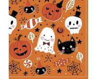 SERWETKI DAISY POL-MAK 33X33 ORANGE HALLOWEEN BOO