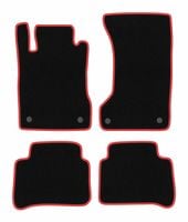 Dywaniki welurowe Mercedes W211 4Matic 2003-2009 czarne/czerwone