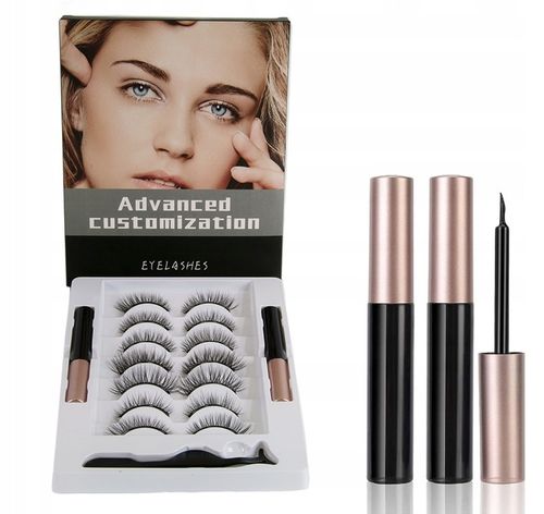 RZĘSY MAGNETYCZNE 7x DŁUGIE 2x EYELINER NATURALNE na Arena.pl