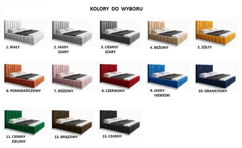 Łóżko tapicerowane z pojemnikiem na pościel Mia 140x200 na Arena.pl