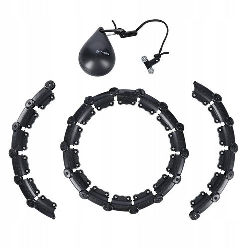 HULA HOP PLUS SIZE BLACK Z WYPUSTKAMI I OBCIĄŻNIKIEM HMS HHW11 DUŻE KOŁO na Arena.pl