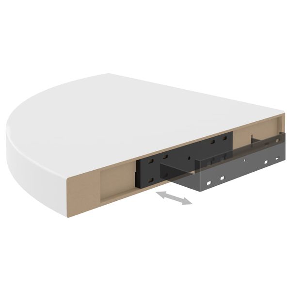 Narożne półki ścienne, 2 szt., białe, 35x35x3,8 cm, MDF zdjęcie 8