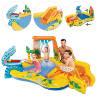 Basen dmuchany plac zabaw Dinozaury z fontanną 249x191x109 cm INTEX 57444
