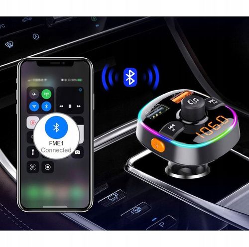 Transmiter FM Bluetooth głośnomówiący 2xUSB QC3.0 na Arena.pl