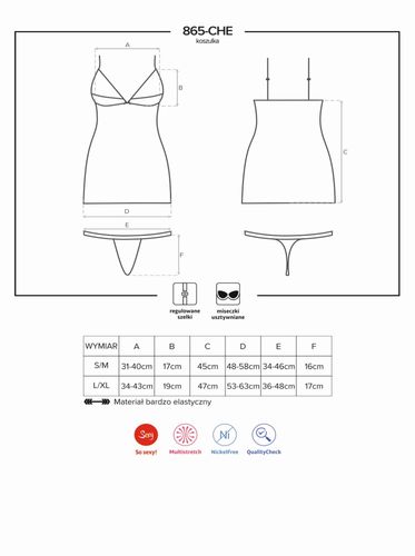 Bielizna-865-Che-1 Koszulka I Stringi  S/M na Arena.pl