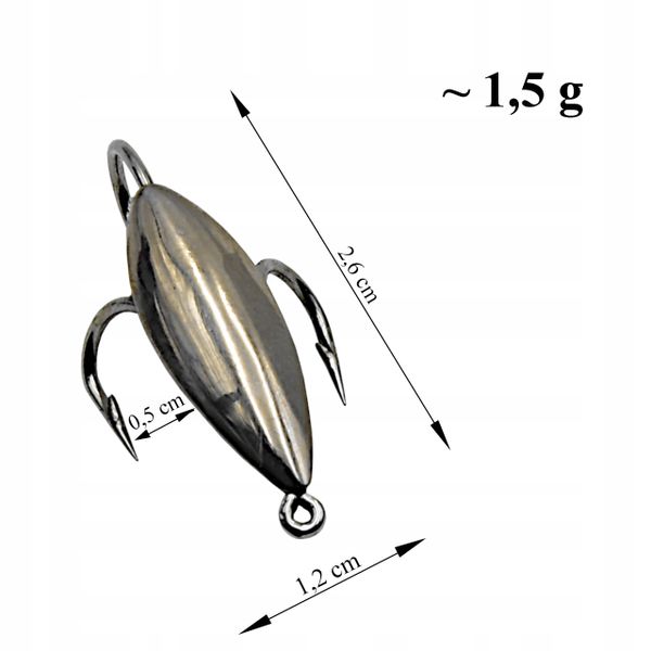Błystka Podlodowa DIABEŁEK 2,6cm/1,5g Błysk Blaszk zdjęcie 2