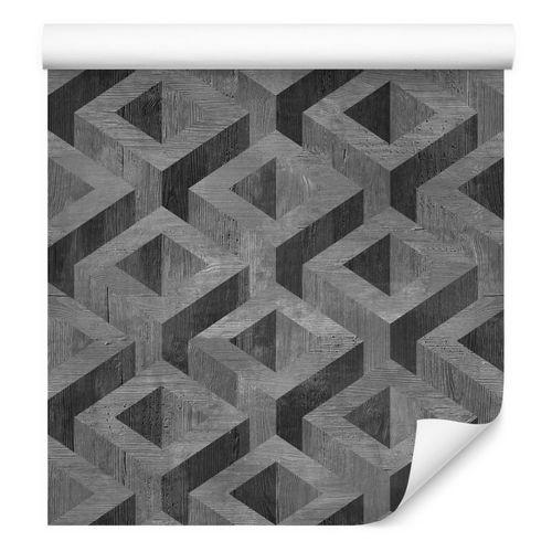 Tapeta NOWOCZESNY Geometryczny Wzór Kwadraty 3D na Arena.pl