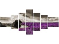 160CM 70CM OBRAZ 7 ELEM LAWENDOWY WIDOK ŚCIENNY