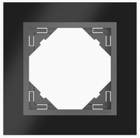 Efapel metallo ramka 1-krotna nikiel grafit 90910 kqs