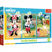 PUZZLE 3X50 MYSZKI NA WAKACJACH 34881