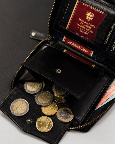 duży, skórzany portfel męski na zamek - peterson na Arena.pl