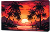 Obraz 90x60cm Palmy Przy Lagunie