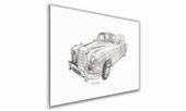 OBRAZ NA SZKLE PROSTOKĄTNY - Niemcy - Mercedes W105 - 1959