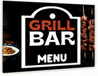 nadruk UV TABLICZKA nierdzewna reklamowa GRILL BAR 40x30 DIBOND