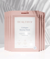 Maseczki do twarzy Beautifly Collagen Beauty Mask 8 szt. naturalny kolagen