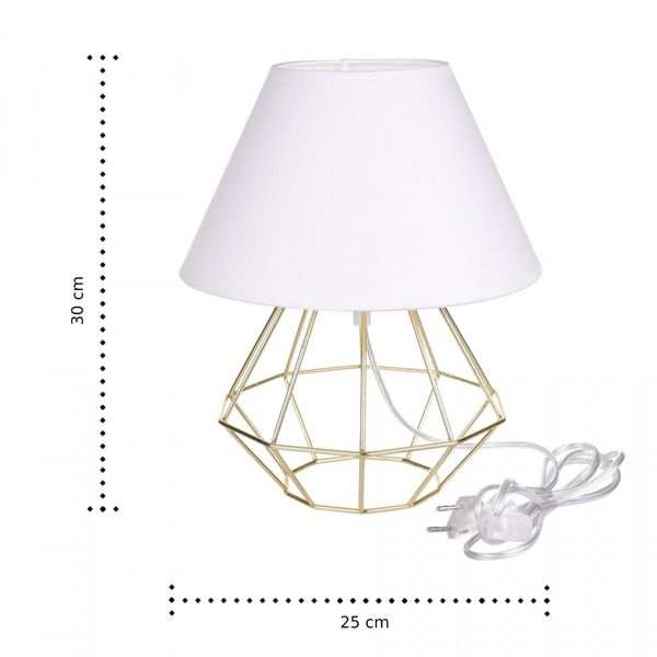 Lampka nocna 1xE27 PATI GOLD/WHITE II zdjęcie 4