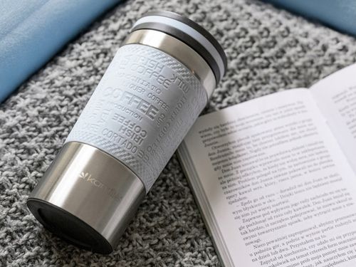 KUBEK TERMICZNY stalowy TERMOS do kawy herbaty szczelny KAMILLE 380ml na Arena.pl