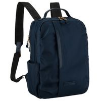 nylonowy plecak damski w granatowym kolorze z uchwytem do mocowania