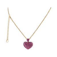 naszyjnik z sercem zdobionym kryształkami (c8549au)