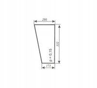 szyba przednia dolna ciągnika URSUS C-360 MF235 MF255 Kabina Smolniki Koja