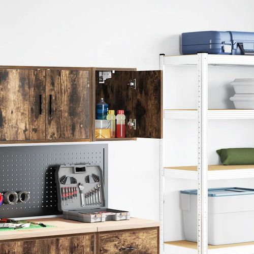 Garażowa szafka ścienna z drewna klejonego opalanego dębem na Arena.pl