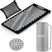 Mata do akupresury z kolcami Neo-Sport NS-903 czarno-srebrna