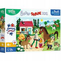 Puzzle Trefl Super Shape XXL 60 el. - Trefliki w stadninie koni 50031