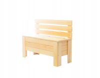 Skrzynia ławka z oparciem na zabawki drewniana kufer pojemnik PRODUCENT