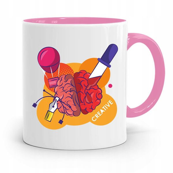 Kubek Różowy Prezent Dla Najlepszego Grafika Z Nadrukiem Ze Zdjęciem zdjęcie 1