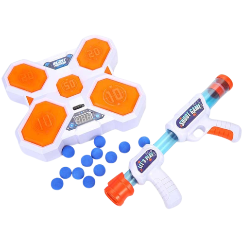 Gra Zręcznościowa Strzelanie Do Celu Tarcza Led Kulki +2 Pistolet Zabawkowy na Arena.pl
